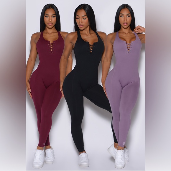Bombshell Sportswear Burgundy Jumpsuit - Picture 5 of 7